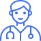 doctor icon in blue