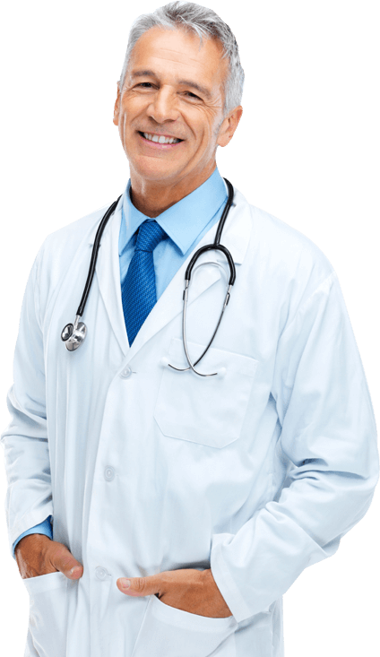 doctor smiling with stethoscope